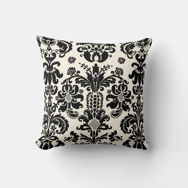 PixDezines isabella damask/diy background Throw Pillow (Front)