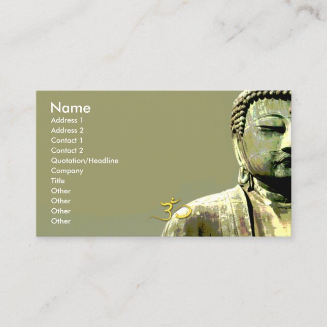 PixDezines japanese buddha Business Card (Front)