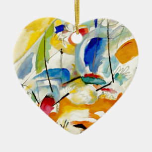 PixDezines Kandinsky 1913 Sea Battle Improv 31 Ceramic Ornament