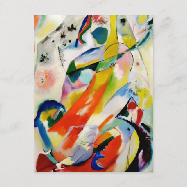 PixDezines Kandinsky 1914 abstract wall panel Postcard (Front)