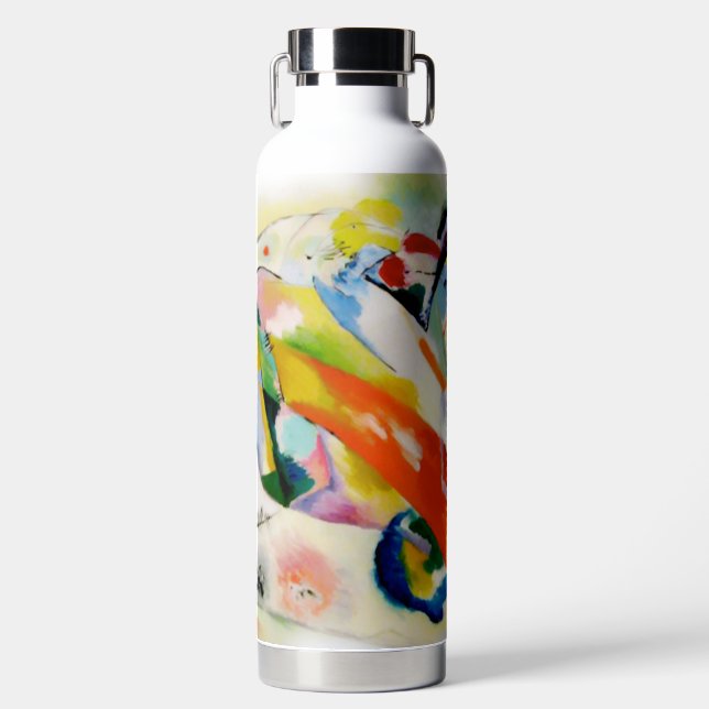 PixDezines Kandinsky 1914 abstract wall panel Water Bottle (Front)