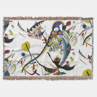 PixDezines Kandinsky 1921 Abstract Blue Segments Throw Blanket