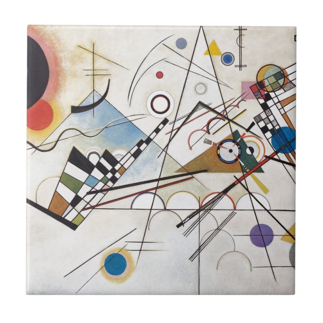PixDezines Kandinsky 1923 Composition VIII Tile (Front)