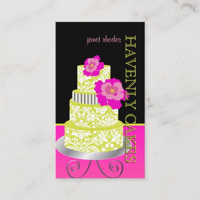 PixDezines Keylime Sponge Cake/pâtisserie Business Card (Front)
