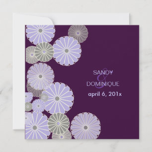 PixDezines Kiku / purple+plum Invitation