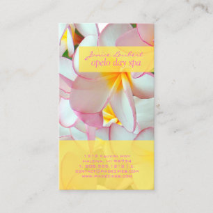 PixDezines KONA PINK PLUMERIAS Business Card