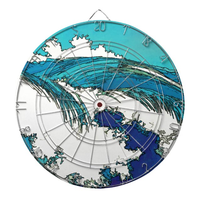 PixDezines konen uehara ocean waves, 上原 Dartboard (Front)