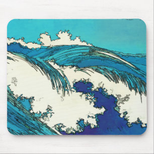 PixDezines konen uehara ocean waves, 上原 Mouse Pad