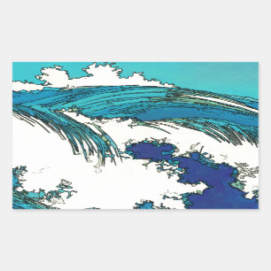 PixDezines konen uehara ocean waves, 上原 Sticker