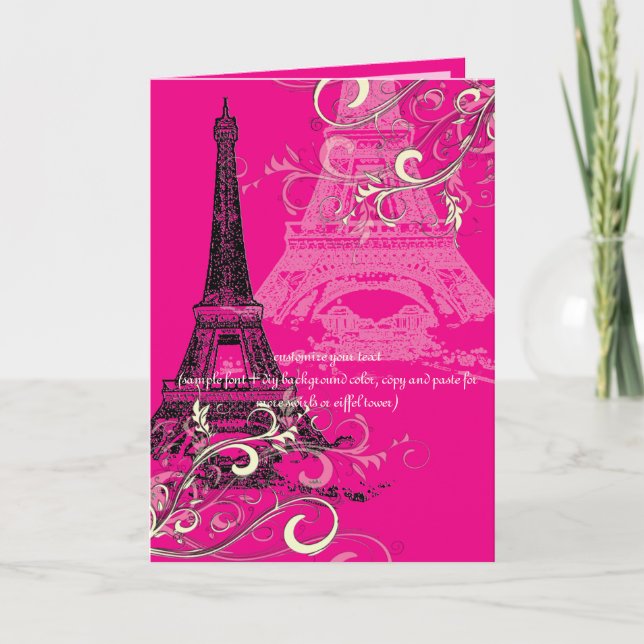 PixDezines LA TOUR EIFFEL/DIY BACKGROUND Card (Front)
