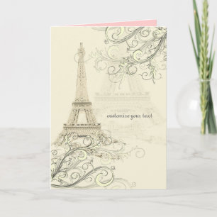 PixDezines la tour eiffel/paris Card