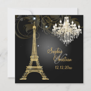 PixDezines la tour eiffel/paris Invitation