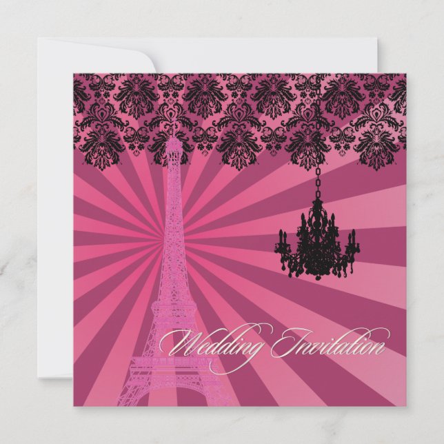 PixDezines la tour eiffel/paris Invitation (Front)