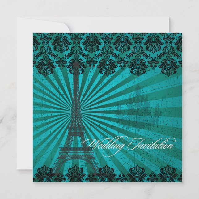 PixDezines la tour eiffel/paris Invitation (Front)