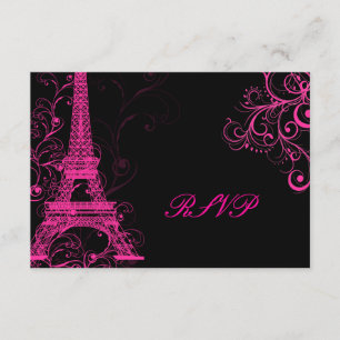 PixDezines la tour eiffel/paris RSVP Card