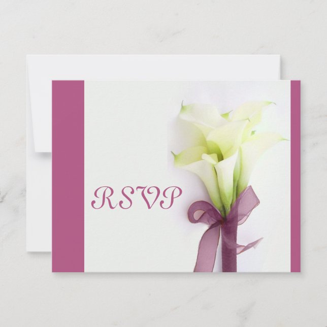 PixDezines LARGE RSVP/CALLA LILIES BOUQUET RSVP Card (Front)