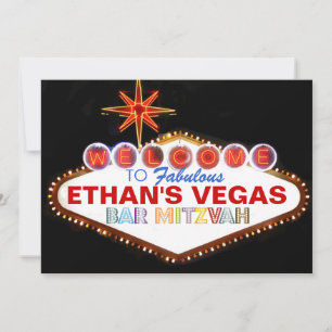 PixDezines las vegas bar Mitzvah Invitation