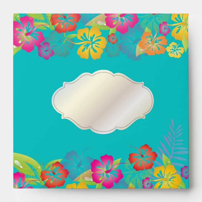 PixDezines Leis/Hibiscus/DIY background colour! Envelope (Front)