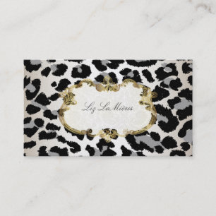 PixDezines leopard/champagne Business Card