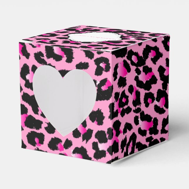 PixDezines leopard/DIY colour Favor Box (Front Side)
