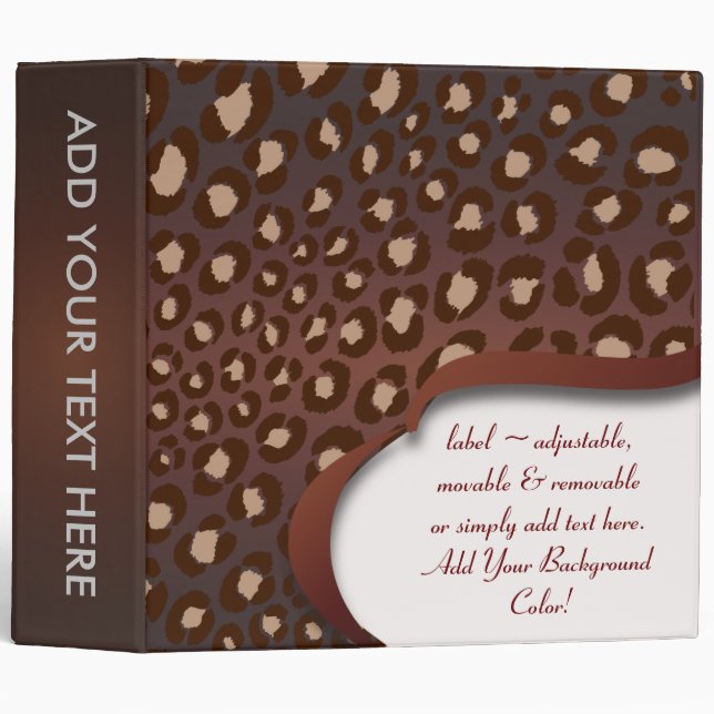 PixDezines Leopard print binders (Front/Spine)