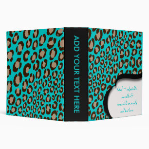 PixDezines Leopard print binders/Custom Colour Binder