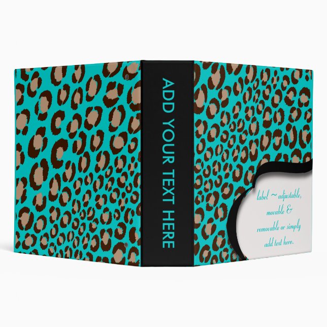 PixDezines Leopard print binders/Custom Colour Binder (Background)