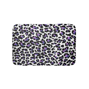 PixDezines leopard print/DIY background colour Bath Mat