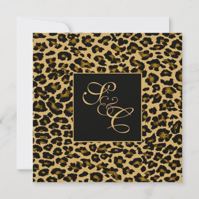 PixDezines Leopard spots+swirls/diy background Invitation (Front)