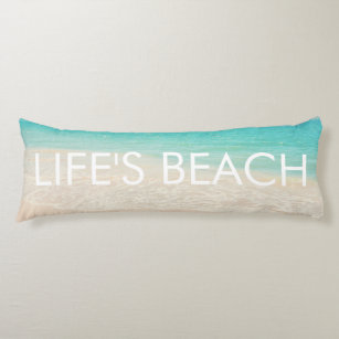 PixDezines life's beach body pillow