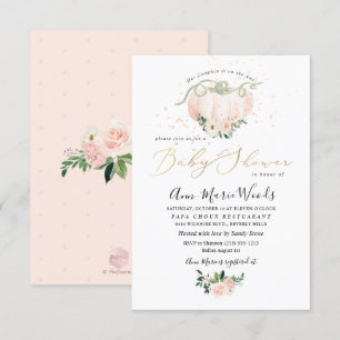 PixDezines Lil Blush Pumpkin Baby Shower Invitation