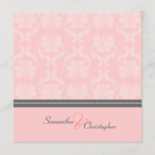 PixDezines Liliana Damask, customizable background Invitation