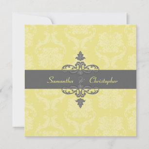 PixDezines Liliana Damask, diy background colours Invitation