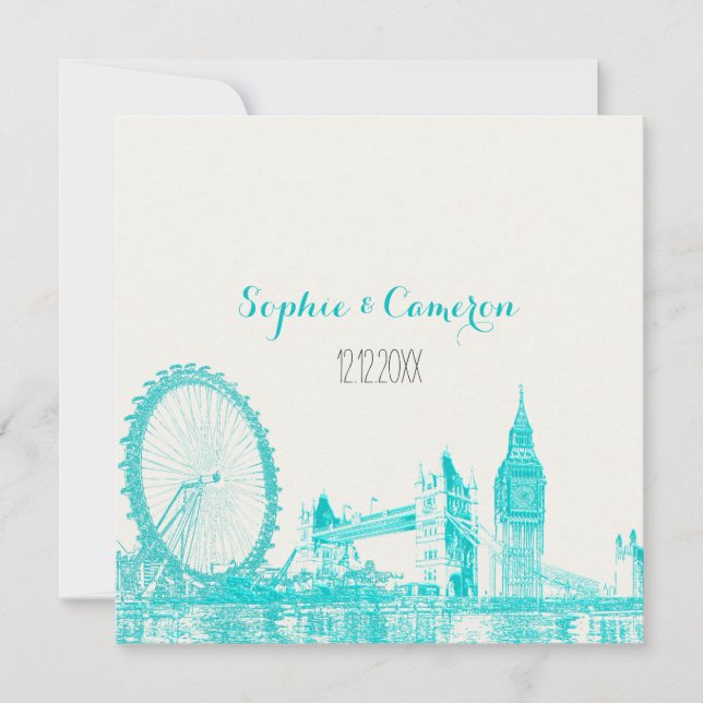 PixDezines london/DIY background colour Invitation (Front)