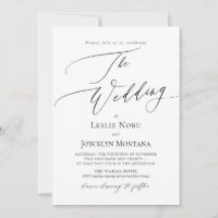 PixDezines Luxe Calligraphy Minimalist Wedding