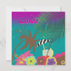 PixDezines Mai Tai, Luau at the beach Invitation