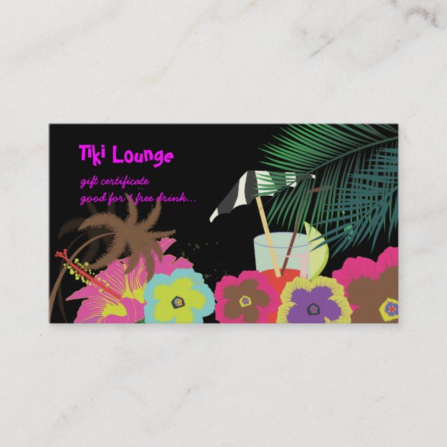 PixDezines Maitai, certificat cadeau (Devant)