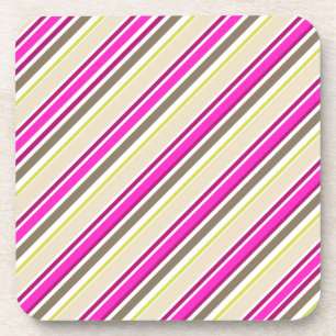PixDezines Malibu Stripes/DIY background colour Coaster
