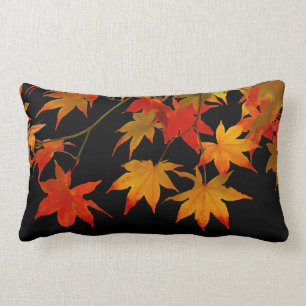 PixDezines maple leaves/diy background colours Lumbar Pillow