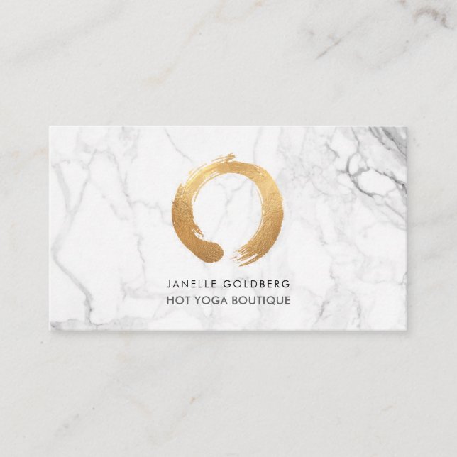 PixDezines Marble/Circle of Life/Faux Gold Business Card (Front)