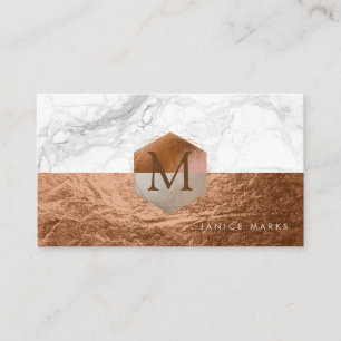PixDezines MARBLE/FAUX COPPER HONEYCOMB Business Card