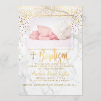 PixDezines Marble+Faux Gold Dots/Baptism