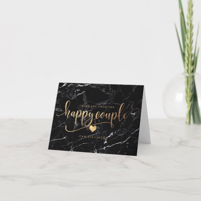 PixDezines Marble+Faux Gold/Happy Couple Merci (Devant)