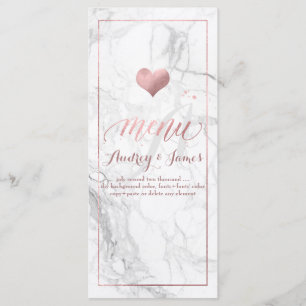 PixDezines Marble/Shine Menu/Faux Rose Gold Menu