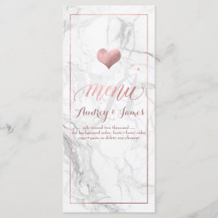 PixDezines Marble/Shine Menu/Faux Rose Gold Menu