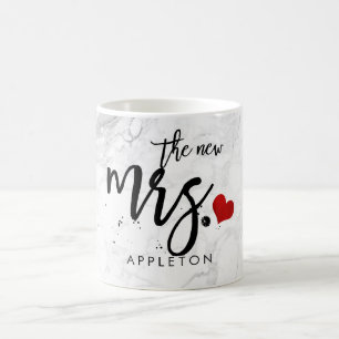 PixDezines Marble The New Mrs Modern Brush Script Coffee Mug