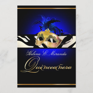 PixDezines Masquerade/Quincenera/DIY colour!! Invitation