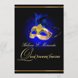 PixDezines Masquerade/Royal Blue/DIY colour!! Invitation