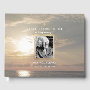 PixDezines Memorial Sunset Beach Guest Book