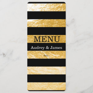 PixDezines Menu Black Stripes/Faux Gold